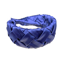 將圖片載入圖庫檢視器 Retro satin cross headband high-grade hair accessories simple cloth art wide edge solid color headband four pieces set
