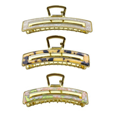 Load image into Gallery viewer, Large fashion versatile simple metal hair grab clip headwear three pieces set
