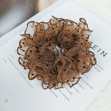 將圖片載入圖庫檢視器 Japanese and Korean popular ponytail hair accessories little flocking edge double-layer large intestine ring

