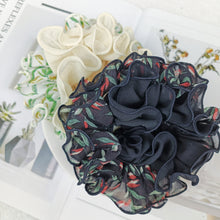 Load image into Gallery viewer, Japanese and Korean popular fresh broken flower double-layered edge large intestine ring hair accessories
